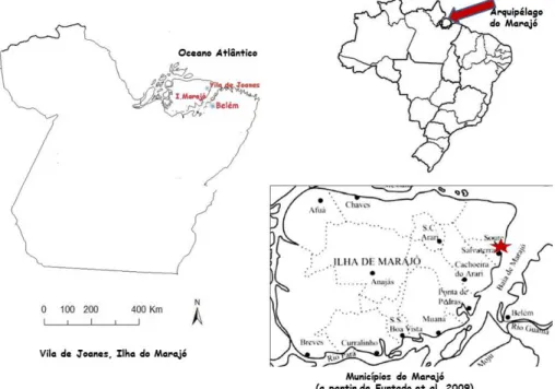 Figura 1 - Mapa de localização da Vila de Joanes. 