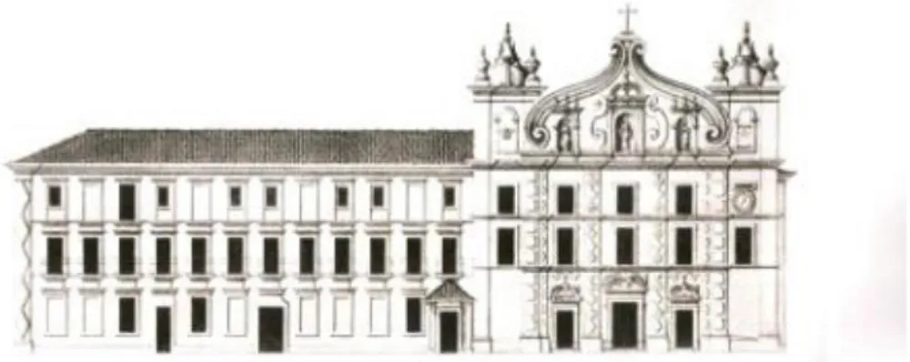 Figura 4 - Fachada da Igreja de São Francisco Xavier, da Viagem Filosófica de Alexandre  Rodrigues Ferreira, século XVIII