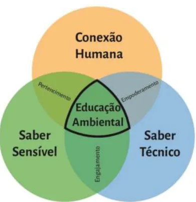 Figura 1 – Os três pilares da Educação Ambiental. (Fonte: produzido pelos autores) 