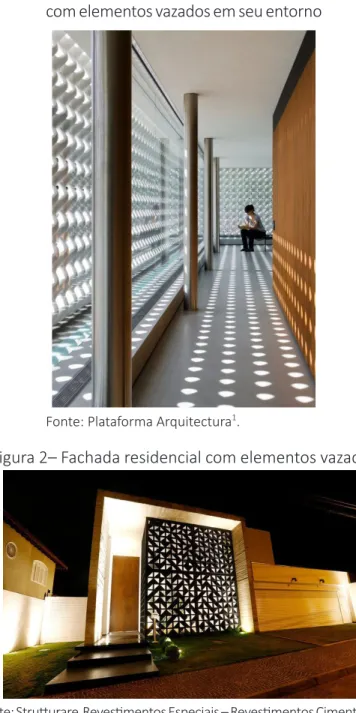 Figura 1 – Espaço de grande porte todo  com elementos vazados em seu entorno