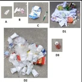 Figura 5 – Análise de um saco de lixo segregado no local 