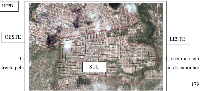 Figura 3: Orientação da área em estudo. 