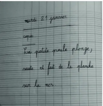 Figura 1 – Página de Caderno Escolar Francês