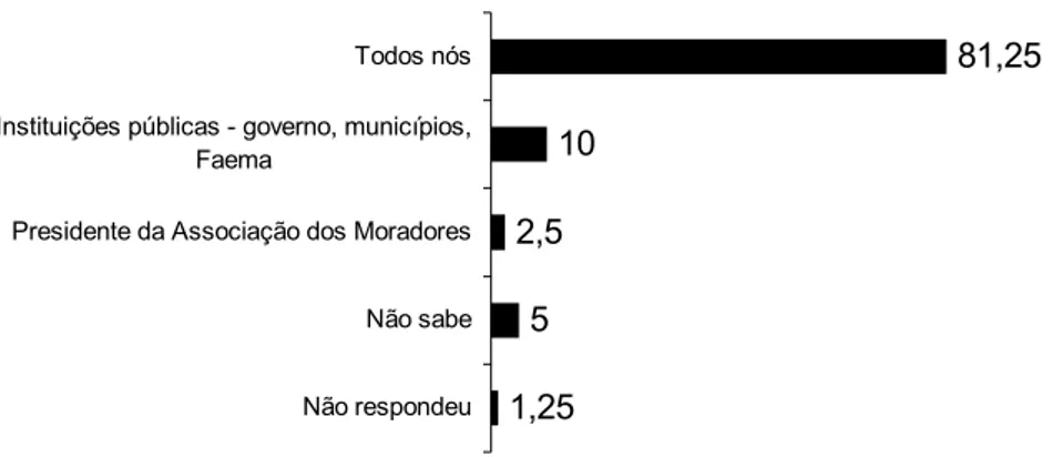 Figura 3 –  Responsáveis pelos problemas ambientais da comunidade (%). 