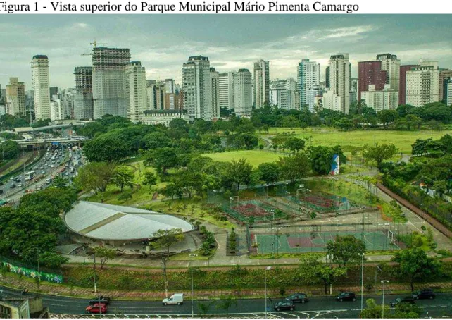 Figura 1 - Vista superior do Parque Municipal Mário Pimenta Camargo