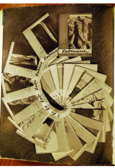 Figure 3 Advertisement used in  Zodiaque for subscriptions showing  covers of various issues