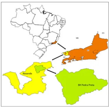 Figura 1. Localização da área de estudo em relação ao território nacional.