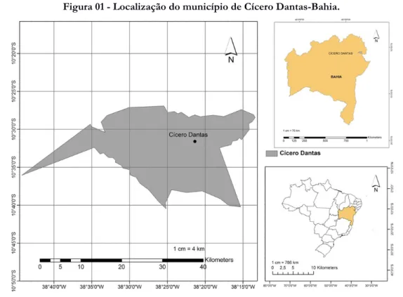 Figura 01 - Localização do município de Cícero Dantas-Bahia.