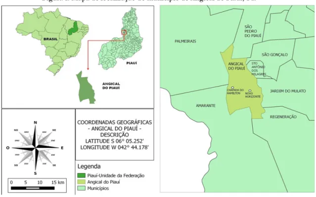 Figura 1: Mapa de localização do município de Angical do Piauí/PI.
