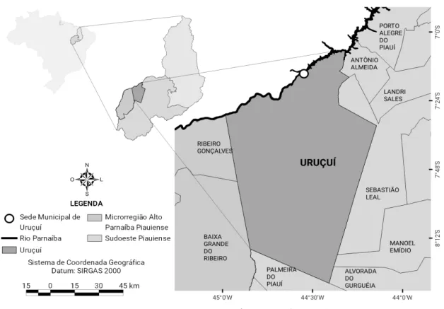 Figura 1 - Mapa de localização espacial de Uruçuí/PI