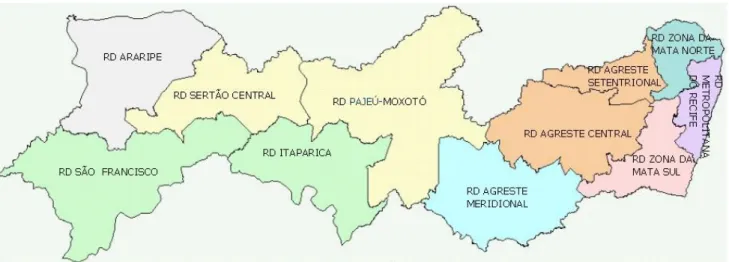 Figura 1 – Área de estudo no âmbito das RD (delimitada pelo retângulo vermelho)