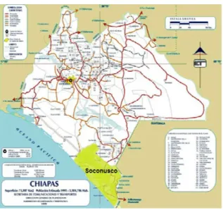 Figura 1: Mapa I. Región X. Soconusco, Chiapas, México