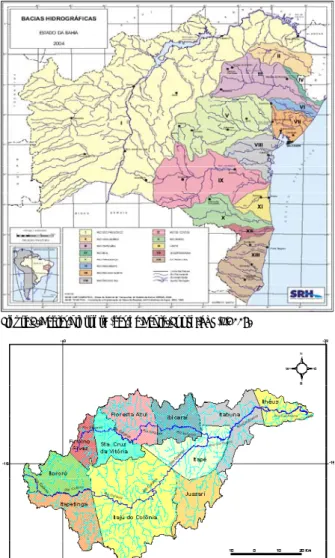 Figura 1. Bacias hidrográfi cas da Bahia. Fonte: SRH – 2004.