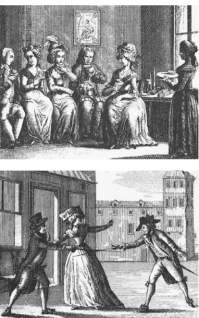 Ilustração de  Il cavaliere e la dama  na edição Zatta  (Commedie del Sig. 
