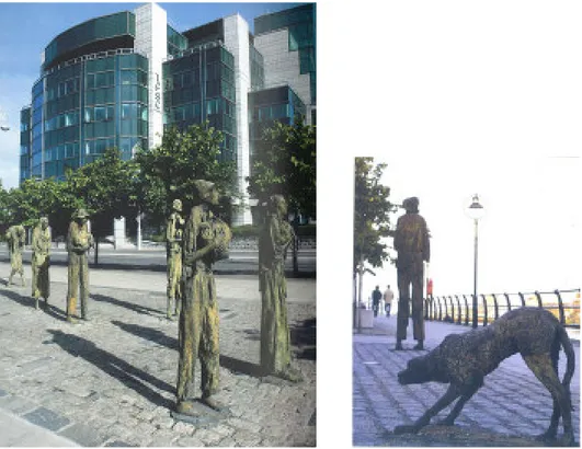 FIGURE 2: Rowan Gillespie. Famine, 1997, ranging from 200 to 250 cm. Custom House Quay, Dublin.