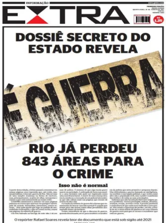 FIGURA 1 – Imagem da capa do Jornal Extra disponível no Acervo Extra 13