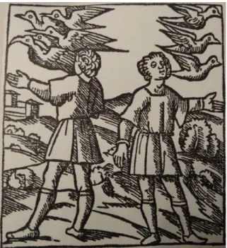 Figure 2: Romulus and Remus, the founders of  Rome,  deciding  the  location  of  the  city  by  observing the flight of eagles