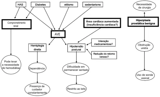 Figura 1 - Diagrama dos comprometimentos do idoso do estudo.