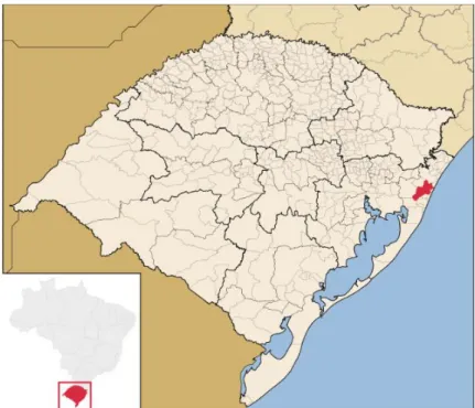 Figura 1 – Localização da cidade de Osório/RS (CRUZ, 2008) 