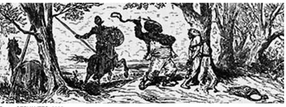 Figura 3 – O que aconteceu a Dom Quixote quando saiu da venda