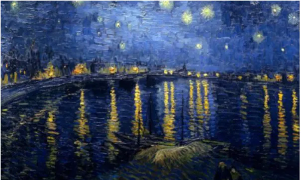 Figura 5. A noite estrelada sobre o Ródano de Vincent Van Gogh  A tabela 5 apresenta os conteúdos e objetivos da tarefa, 