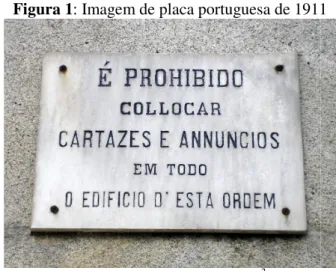 Figura 1: Imagem de placa portuguesa de 1911