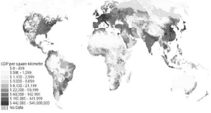 Figura 2: Densidade do PIB - Mapa mundial