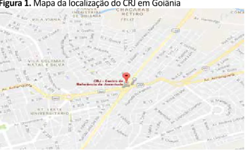 Figura 1. Mapa da localização do CRJ em Goiânia