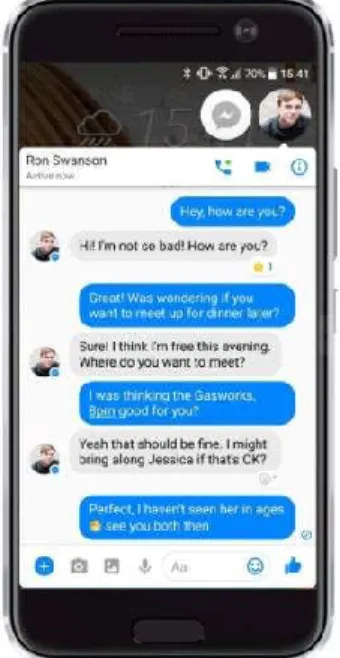 Figura 3 - Interface Facebook Messenger 