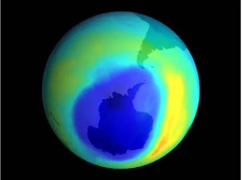 Fig. 13 - Ozônio medido em 9/6/2000 a partir do satélite ERS-2. 