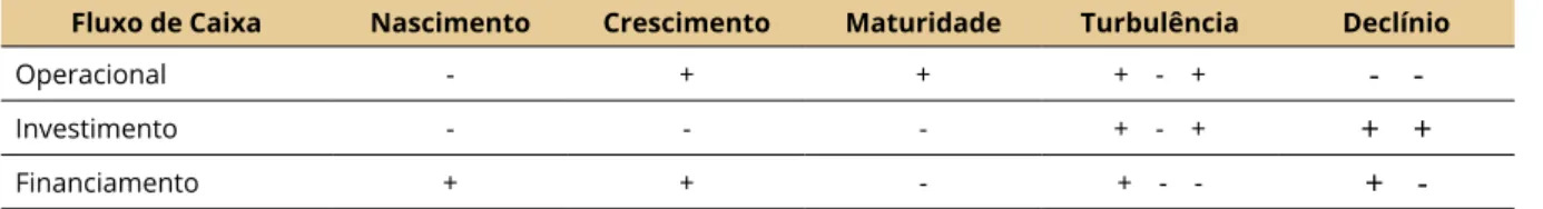 Figura 2. Classificação dos Estágios do Ciclo de vida