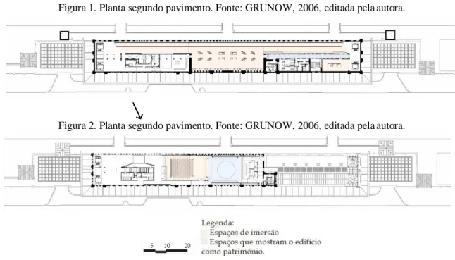 Figura 2. Planta segundo pavimento. Fonte: GRUNOW, 2006, editada pela autora. 