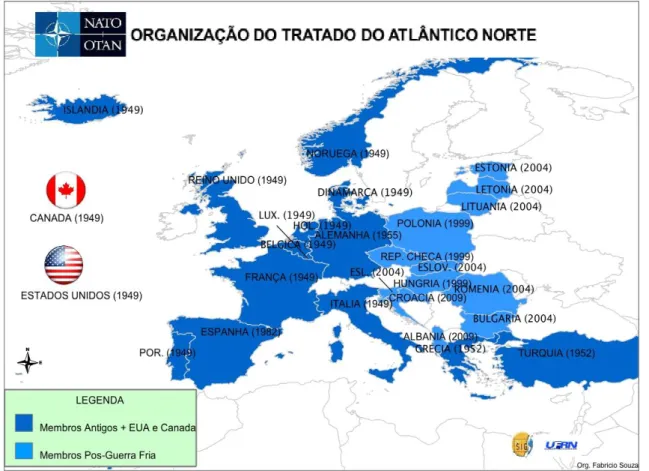 FIGURA 3 – Organização do Tratado do Atlântico Norte.