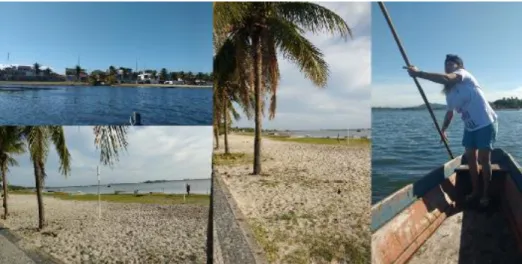Figura 9: Mosaico de fotos da visita guiada na Praia do Siqueira. 