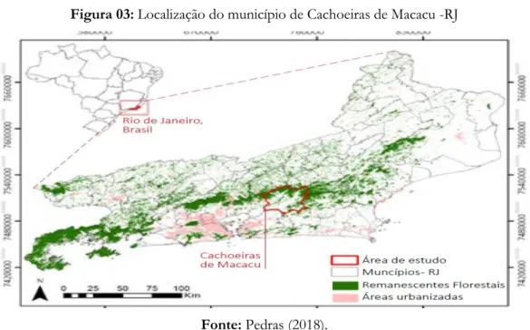 Figura 03: Localização do município de Cachoeiras de Macacu -RJ 