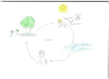 Figura 8: Desenho do participante 18 representando uma Percepção Sustentabilidade da  Natureza