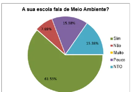 Figura 2: Percentual de professores acerca do tema Meio Ambiente abordado no CEEP Y- Y-Itabuna (BA)