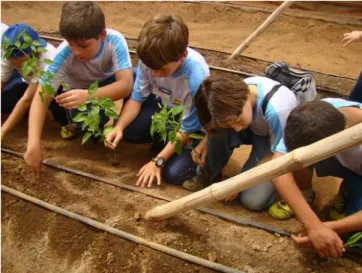 Figura 2: Alunos do projeto em uma das atividades realizadas no passeio-estudo. 