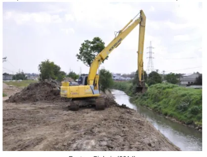 Figura 8 – Limpeza e desassoreamento do rio Atuba no município de Pinhais/PR. 