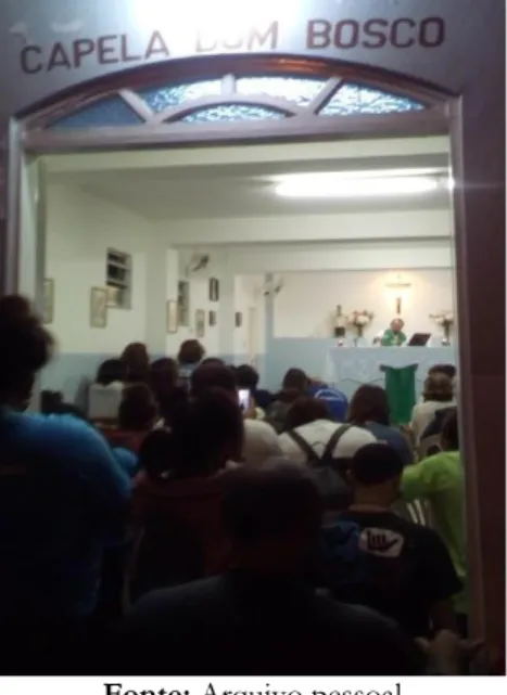 Figura 05. Dia de missa na Capela Dom Bosco – em comemoração ao dia de D. Bosco  (16/08/2017) 