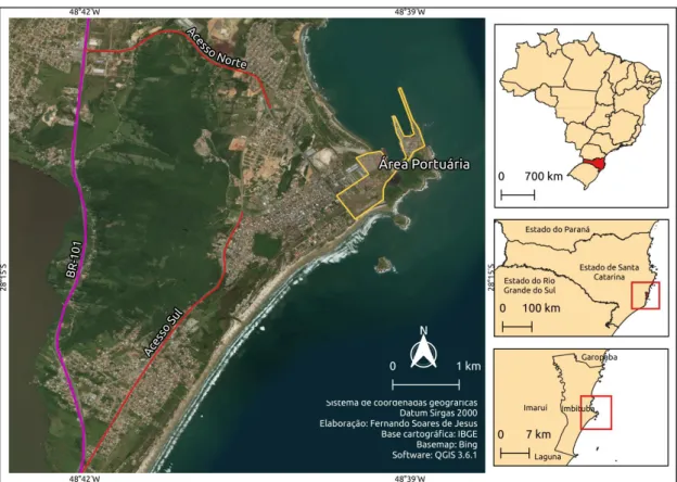 Figura 1 – Mapa de localização do Porto de Imbituba.