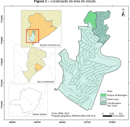 Figura 1 – Localização da área de estudo. 