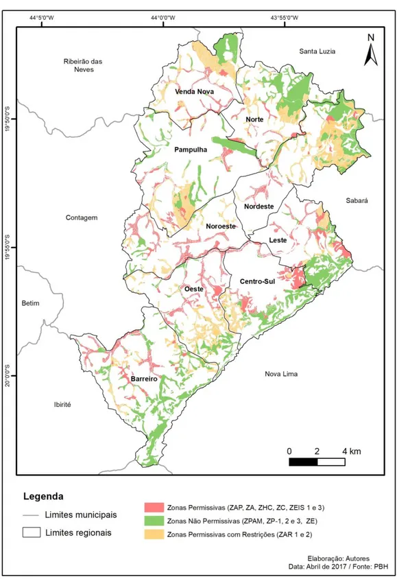 Figura 7 – Permissividade do zoneamento nas áreas com predisposição a risco geológico elevado