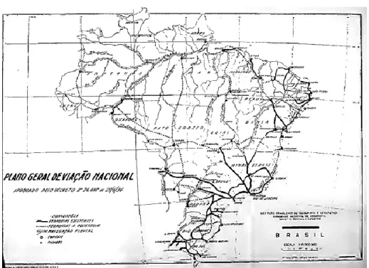 Figura 6 – Plano Geral de Viação Nacional (1934). 