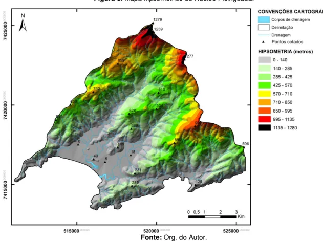 Figura 4. Mapa de declividade do Núcleo Picinguaba. 