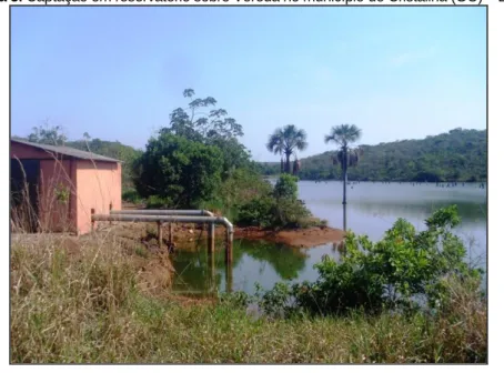 Figura 3. Captação em reservatório sobre Vereda no município de Cristalina (GO) – 2015
