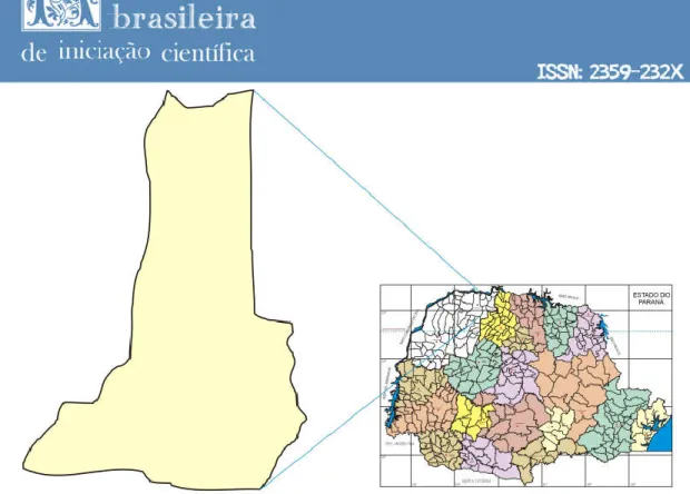 Figura 1: Localização da mesorregião geográfica de Paranavaí – Paraná  Fonte: Governo do Estado do Paraná – IBGE, 1989 