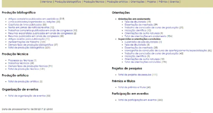 Figure 2 ‒ Initial page with the links to results generated by Scriptemec