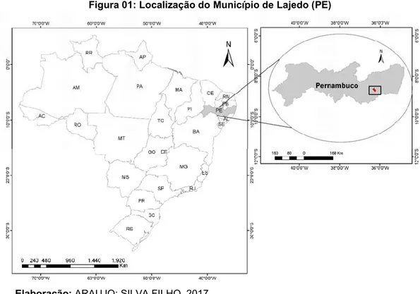 Figura 01: Localização do Município de Lajedo (PE)  