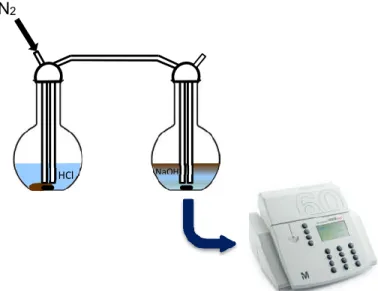 Figura 6: Representação esquemática dos procedimentos envolvidos na determinação  de sulfetos e metais pesados